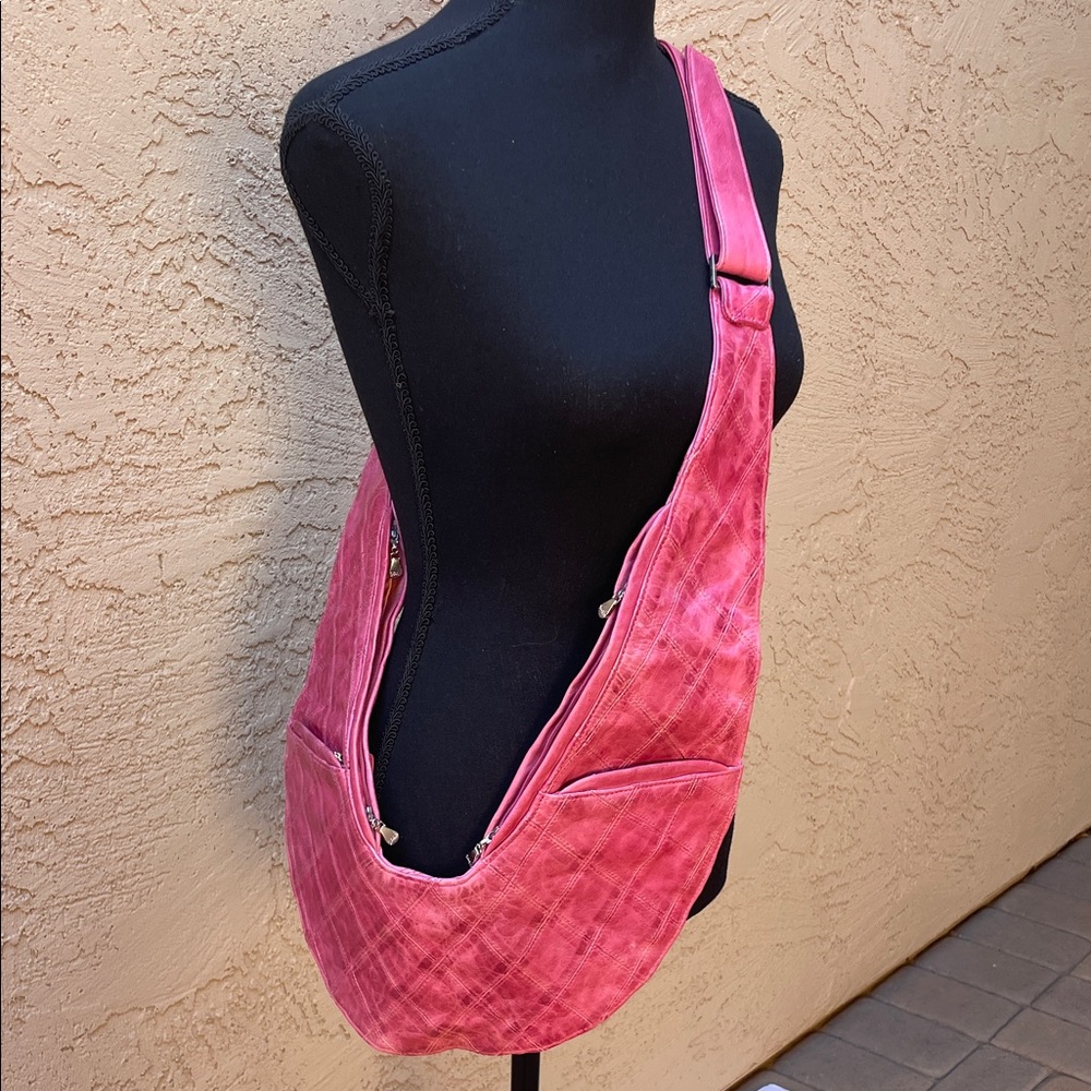 Pink Quilted Leather Sash Bag - Picture 13 of 15